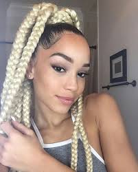 Blonde Braids Bun On Black Hair Hair Styles Braids Hairstyles Pictures Goddess Braids Hairstyles
