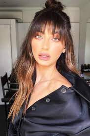 Wispy Bangs Are A Trendy Way To Freshen Up Your Casual Hairstyle Long Hair Styles Hairstyles With Bangs Thick Hair Styles