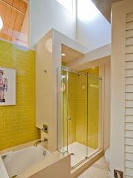 Yellow bathroom decorating ideas yellow bathroom ideas bathroom decorating ideas gray and yellow good housekeeping yellow. Gorgeous Modern Shower Bath Wall With Yellow Subway Tiles Https Www Subwaytileoutlet Com Produc Yellow Bathrooms Yellow Bathroom Decor Trendy Bathroom Tiles