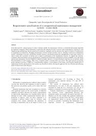 Pdf Requirements Specification Of A Computerized Maintenance Management System A Case Study