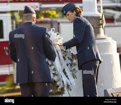 U.S. Air Force Col. Dylan Patterson presents Tech. Sgt. Alex Mix with the  John L. Levitow Award at the NCOA Class 2023-M graduation at Ebbing Air  National Guard Base, Fort Smith, AR,