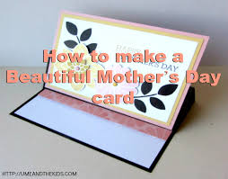 Fold it into quarters and decorate the front like a card. How To Make Mothers Day Card Tutorial Craft Competition U Me And The Kids