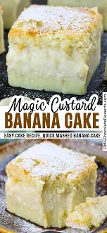 Aux Bananes Facile Gateau Magique Si Vous Cherchez Une Recette De Gateau Avec Seulement Quelques Ing In 2020 Rezepte Mit Bananen Dessert Ideen Coole Desserts