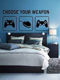 Amazon Com Wall Sticker Decal Choose Your Weapon Gamer Quote Controller Video Game Boys Bedroom 1704b Teenager Bedroom Boy Boy Bedroom Design Boys Game Room