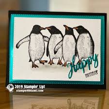 Birds That Look Like Penguins But Aren T Online Class Video It S A Penguin Party Card Making Class For All Occasions Stampin Up Demonstrator Christmas Card Design Card Making Classes Party Card
