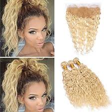 Can be colored, can be. Zara Hair Wet And Wavy Blonde Human Hair Bundles With Frontal Closure Ninthavenue Europe