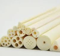 Double Bore High Temperature Ceramic Tubes, For Furnace Use, Unit Length: 3m