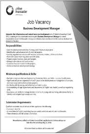 Business development executives promote their employers' products or services using a number of techniques and practices. Massader Business Development Manager Career Unit