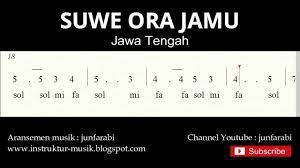 Not Angka Suwe Ora Jamu Lagu Daerah Tradisional Nusantara Indonesia Doremifasol Youtube