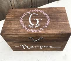 Personalized Recipe Box Bridal Shower Recipes For Love Box Etsy Recipe Box Bridal Shower Personalized Bridal Shower Gifts Diy Bridal Shower Gifts