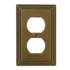 Amerelle Brass 1 Gang 1 Duplex 1 Single Wall Plate 1 Pack 84drb In 2020 Plates On Wall Rustic Plates Paint Brass