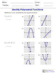 Free printable worksheets with answer keys on polynomials (adding, subtracting, multiplying etc.) each sheet includes visual aides, model problems and many practice problems. Algebra 2 Worksheets Polynomial Functions Worksheets