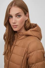 Vila, Geaca lunga cu cordon in talie, Maro, 36