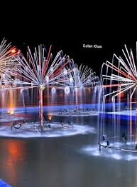 So Beautiful Night View Karachi Sindh Pakistan Fountain Lights Fountain Water Fountain