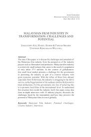 Pdf Malaysian Film Industry In Transformation Challenges And Potential