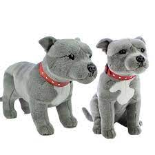 Title Staffy Bull Terriers Grey Stuffed Dogs Pack X 2 Bocchetta Plush Toys Size Price Aus 0 00 Brand Bocchetta Plush Toys Staffy Dog Toys Plush Toys