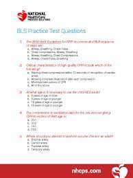 Besides that, you need to listen very well to the lectures to have a good understanding of the skill. Bls Practice Test Questions Pdf Cardiopulmonary Resuscitation Health Sciences