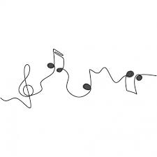 One Line Drawing Of Music Notes Isolated Vector Object Continuous Simplicity Lineart Design Of Sign And Symbols Music Clipart Line Music Png And Vector With Dizajn Znakov Linejnye Chertezhi Risunki Perom