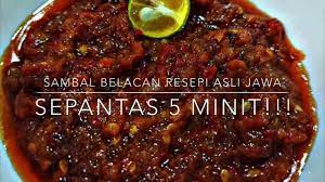 Resepi sambal tahun jawa lengkuas cili padi b.merah b.putih kerang santan garam gula pertama kali. Sambal Belacan Resepi Asli Jawa Sepantas 5 Minit Youtube