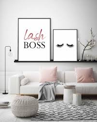 Lash Decorrose Gold Decormakeup Wall Artlash Bosslashes Etsy Blush Decor Bedroom Wall Art Room Decor