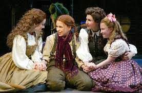 The Four Main Characters In Little Women Are Meg Left Jo On Megs Right Beth On Jos Right Little Women Musical Little Women Costumes Broadway Costumes