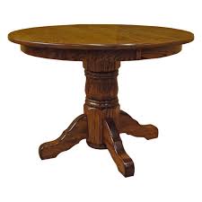 Amish tables has been dedicated to providing high quality, solid wood, amish made furniture for over 20 years. Amish 42 Round Pedestal Dining Table W Leaf Made In Usa