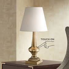 Shop wayfair for all the best antique brass table lamps. Antique Brass Finish 18 1 2 High Touch On Off Table Lamp 4d848 Lamps Plus