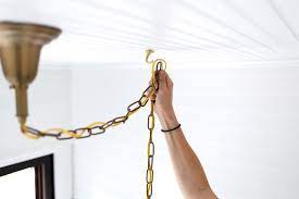 How To Center An Off Center Ceiling Light Without Moving The Junction Box The Grit And Polish Dining Room Light Fixtures Dinning Room Light Fixture Hanging Light Fixtures
