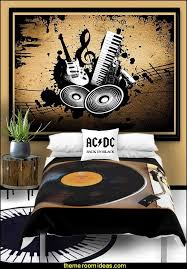 Music Bedrooms Music Bedding Music Murals Music Bedroom Decorating Ideas Rock Star Bedrooms Music T Music Themed Bedroom Music Bedroom Music Bedroom Decor