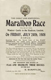 The marathon at the 1908 summer olympics in london was set to measure about 25 miles and to following the 1908 olympics in london, an annual event called the polytechnic marathon had been. 50 Stunning Olympic Moments The Epic 1908 Marathon In Pictures Olympics Marathon Races Marathon