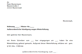 Jeder vertrag kann aufgelöst werden, so auch der mietvertrag. Hier Downloaden Muster Einer Mieterkundigung Wegen Mieterhohung
