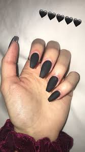 Matte Black Acrylic Nails Coffin Matte Black Coffin Acrylic Nails Caitlin Black Acrylic Nails Lavender Nails Nails