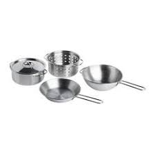 Duktig 5 Piece Toy Cookware Set Stainless Steel Color Ikea Ikea Toys Cookware Set Stainless Steel Cookware Set