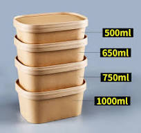 Kraft Single Paper Bowl Takeout Boxes Disposable for Salad ...
