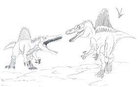 Spinosaurus Coloring Page Printable In 2021 Spinosaurus Dinosaur Coloring Coloring Pages