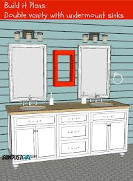 The range and quality of the woodworking information varies. Double Vanity With Center Drawers Free Plans Sawdust Girl