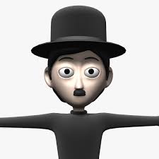 Cartoon Character Charlie Chaplin 3d Model