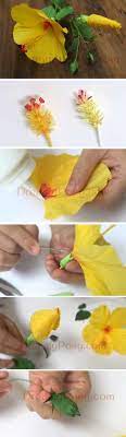 Making crepe paper flowers has become popular again as a way to create unique and economical decorations for special occasions as well as for use in weddings. How To Make Hibiscus Paper Flower With Free Templates Easy To Follow Paper Flowers Diy Paper Flowers Craft Paper Flowers