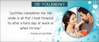 Maybe you would like to learn more about one of these? Surya Jyothika Marriage Reel Love To Real Love