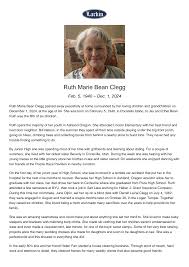 Ruth Marie Bean Clegg