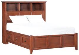 Twin platform storage bed wood bed frame with two drawers and headboard,no box spring needed (walnut). Hoot Judkins Furniture Whittier Wood Products Alder Wood Mckenzie Full 6 Drawer Storage Bed Bookcase Headboard In Antique Cherry Finish