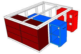 Ikea Hack Aus Dem Kallax Regal Und Der Malm Kommode Wird Ein Bett Mit Unterbauschrank Malm Kommode Ikea Diy Kallax