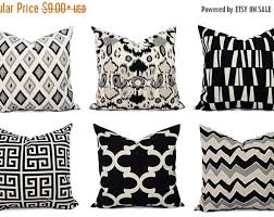 Black And White Lumbar Pillow Cover Black And White Pillow Cover Modern Black Throw Pillow Cover Etsy Black Throw Pillows Beige Pillows Black Decorative Pillows