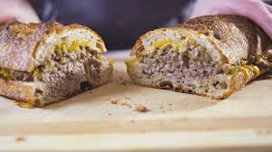 This Meat And Cheese Stuffed French Bread Defines Comfort Food Recipe Food Roast Beef Recipes French Bread