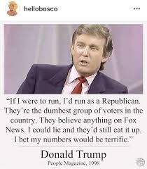 People has a large online archive, yet snopes.com found no interview or profile on trump in 1998, or at any time that quoted his saying anything that even vaguely close to the words in this meme. Brian Marc On Twitter Remind Them