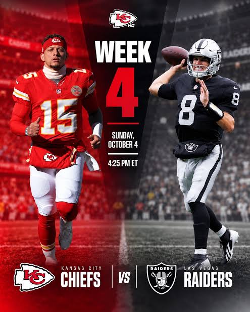 Chiefs vs Raiders game on October 4