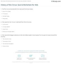 Rd.com knowledge facts nope, it's not the president who appears on the $5 bill. History Of The Circus Quiz Worksheet For Kids Study Com