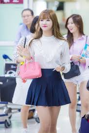 Oh My Yooa The Star Stuns Fans In An Elegant Mini Skirt And Blouse Source Fantaken Oh My Girl Yooa Korean Fashion Women Korean Fashion