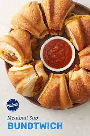 Meatball Sub Bundtwich Recipe Recipes Meatball Subs Appetizer Recipes
