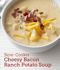 Slow Cooker Cheesy Bacon Ranch Potato Soup Recipe Recipes Comfort Soup Recipes Food
